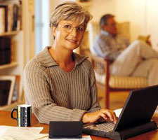 Woman Working on Finances